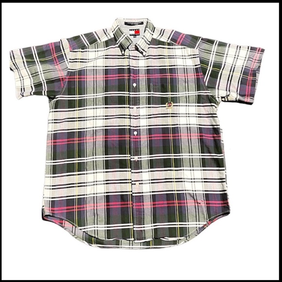 90’s Vintage Tommy Hilfiger Button down Size M - Picture 2 of 9